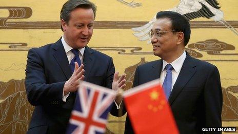 Chinese Premier Li Keqiang and British Prime Minister David Cameron