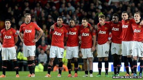 Manchester United looking glum
