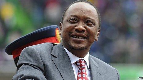 Kenya's President Kenyatta in Nairobi on 12 December 2013