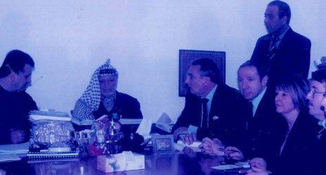 David Abrahams with the late Yasser Arafat