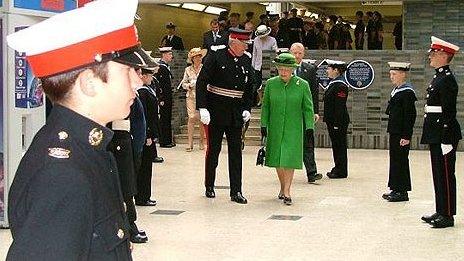 The Queen at Blackburn train station