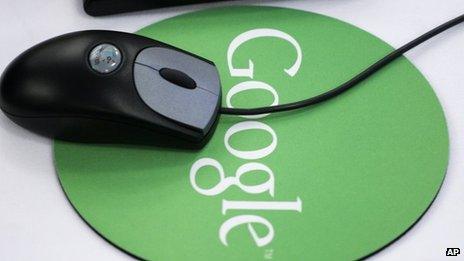 Google mouse mat and mouse