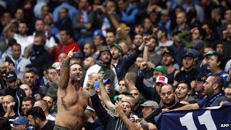 Napoli fans will visit the Liberty Stadium in the first leg of the tie