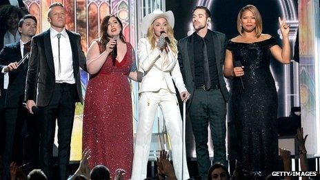 Macklemore, Mary Lambert, Madonna, Ryan Lewis and Queen Latifah