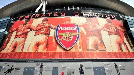 Arsenal's Emirates Stadium in north London