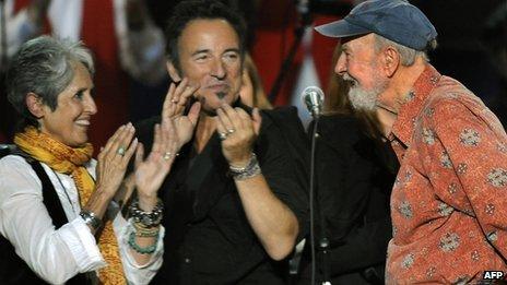 Joan Baez, Bruce Springsteen and Pete Seeger