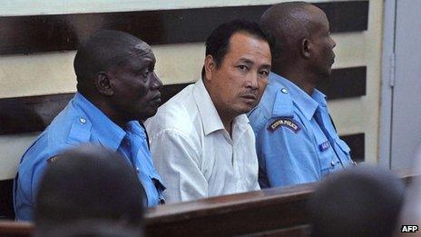 Tang Yong Jian in a Nairobi court (