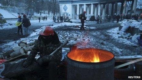 Protest camp in Kiev (29 Jan 2014)