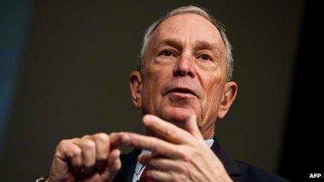 Former New York City mayor Michael Bloomberg speaks at a conference in Washington in January 2013
