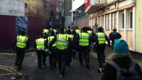 Four men charged after Tyne-Wear derby match - BBC News