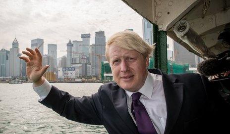 Boris Johnson during a recent trip to Hong Kong
