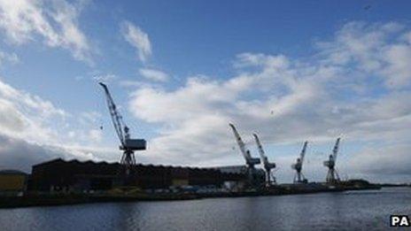 BAE shipyard in Govan, Glasgow