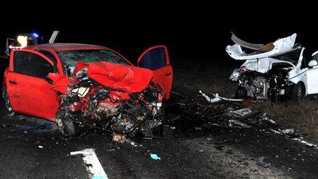 two dead after a952 car and van crash in aberdeenshire bbc news