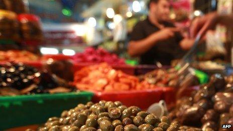 Market in Gaza city