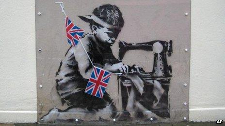 Slave Labour (Bunting Boy) by Banksy