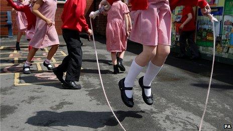 Children playing in playground