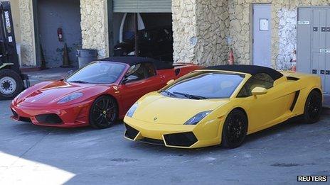 Impounded cars in Miami. 23 Jan 2014