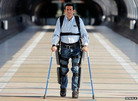 The ReWalk exoskeleton is designed to enable those with lower limb disabilities to walk upright with the aid of crutches