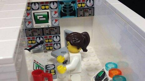 Lego MRI scan room