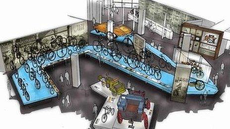 Artist's impression of the inside of the new museum