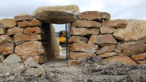 All Cannings long barrow under construction