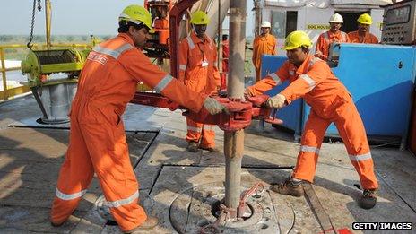 Shale gas test well in India