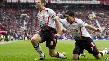 Steven Gerrard and Luis Suarez