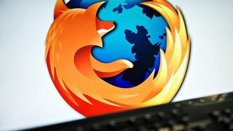 Mozilla logo and keyboard