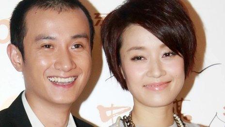 Chinese actor Wen Zhang with his wife Ma Yili