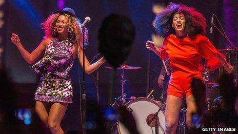 Beyonce with Solange