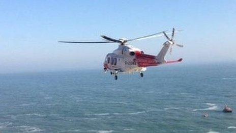 Coastguard helicopter