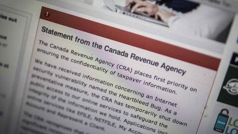 Canada Revenue Agency website