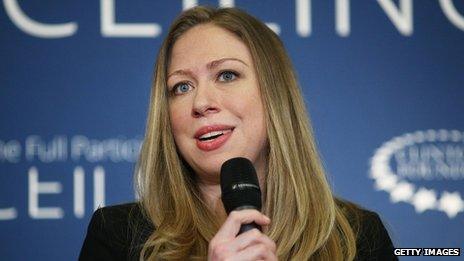 Chelsea Clinton appeared in New York on 17 April 2014