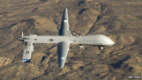 A US Air Force MQ-1 Predator unmanned aircraft (file photo)
