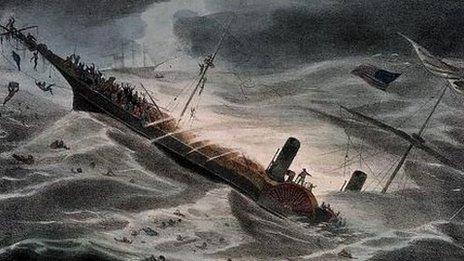 The sinking of the SS Central America