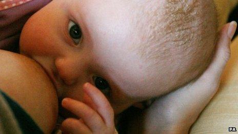 Baby breastfeeding