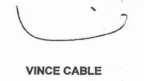 One of Vince Cable's signatures