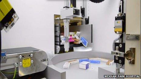 Pharmacy robot at Wexham Park Hospital