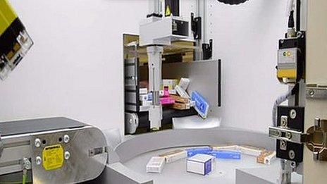Pharmacy robot at Wexham Park Hospital