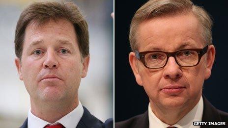 Nick Clegg, Michael Gove