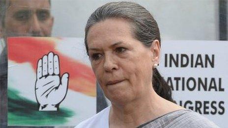 Sonia Gandhi on 16 May 2014