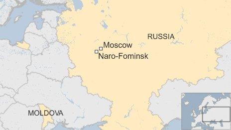 Map of Naro-Fominsh in Russia