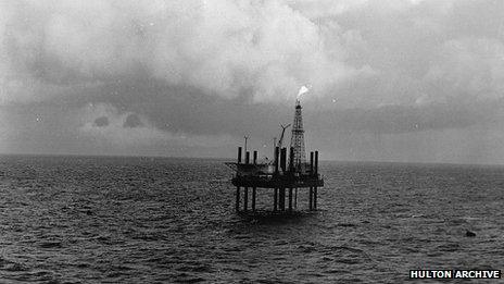 A North Sea oil rig in 1965