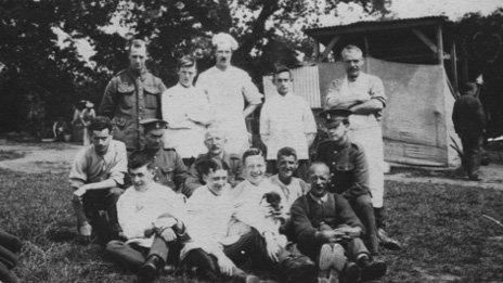 WW1 soldiers in Oswestry