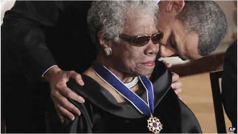President Obama and Maya Angelou