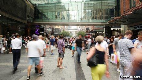 Shoppers in Australia