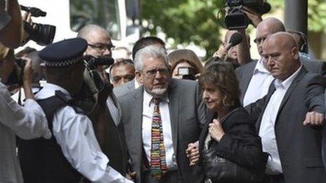 Rolf Harris arrives at court