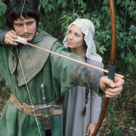 Martin Potter as Robin Hood and Diane Keen as Maid Marian in 1975