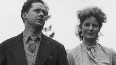 Dylan Thomas a Caitlin yn 1946