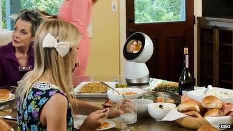 Jibo robot at the dinner table